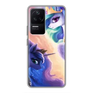 Чехол Unicorn на Xiaomi POCO F4 (5G) (Единорожки на тучках)