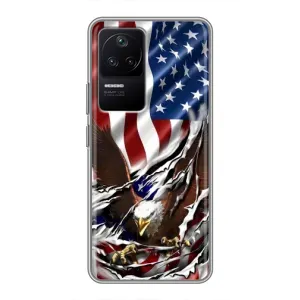 Чехол Флаг USA для Xiaomi POCO F4 (5G) (Флаг USA)