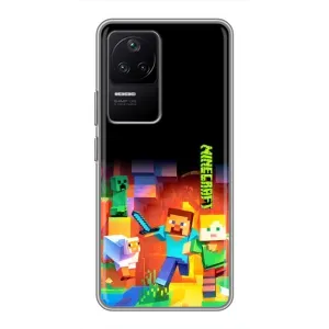 Чохли для Xiaomi POCO F4 (5G) (Персонажі МайнКрафт) (Герой Майнкрафт)
