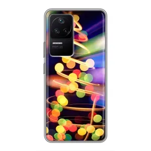 Чехол Новогодняя Елка на Xiaomi POCO F4 (5G) (Гирлянды)