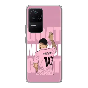 Чехлы Лео Месси в Майами на Xiaomi POCO F4 (5G) (GOAT MESSI)
