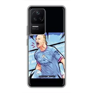Чехлы с принтом для Xiaomi POCO F4 (5G) Футболист (гол Эрлинг Холланд)