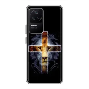 Чехлы для Поко Ф4 (5G) (Крест Иисуса) (Иисус Лев)