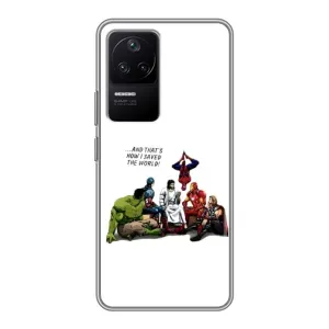 Чехлы для Xiaomi POCO F4 (5G) (Для Христиан) (Иисус супергерой)