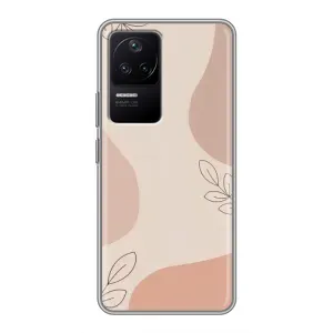 Чохол квітковий дизайн для Xiaomi POCO F4 (5G) (Кориневий фон)