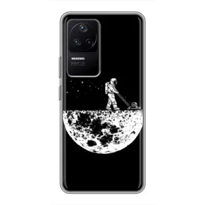 Силиконовый Чехол с принтом "Космонавты" на Xiaomi POCO F4 (5G) (Космонавт)