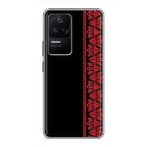 Силиконовый Чехол на Xiaomi POCO F4 (5G) (Красная Вышиванка)