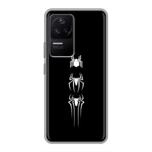 Чехол Супергерой Человека Паука на Xiaomi POCO F4 (5G) (Лого паука)