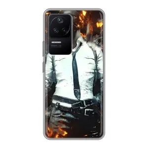 Силиконовый чехол с картинкой "Герой Pubg" на Xiaomi POCO F4 (5G) (Man Пубг)