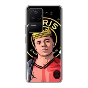 Чохол (TPU) з Футболістом на Xiaomi POCO F4 (5G) (Mbappe King)
