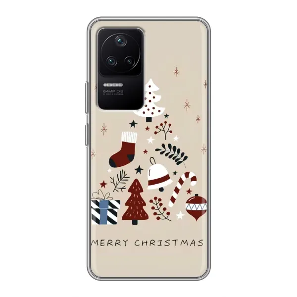 Чехол с рисунком «Merry Christmas» для Xiaomi POCO F4 (5G)