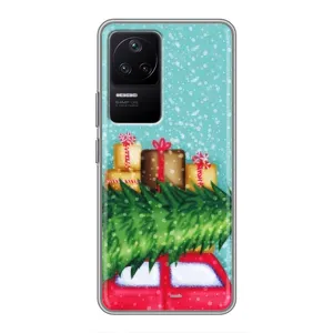 Чехол Новогодняя Елка на Xiaomi POCO F4 (5G) (Новогодние подарки)