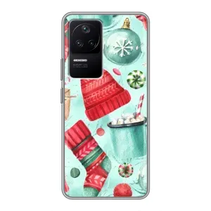 Чехол Санта Клаус для Xiaomi POCO F4 (5G) (Одежда)