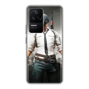 Силиконовый чехол с картинкой "Герой Pubg" на Xiaomi POCO F4 (5G) (Пабг)