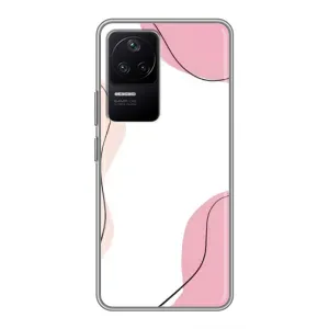 Чохол квітковий дизайн для Xiaomi POCO F4 (5G) (Рожевий фон)