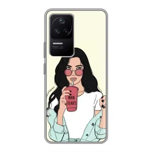 Силіконовый Чохол на Xiaomi POCO F4 (5G) з картинкой Модных девушек (З напоєм)
