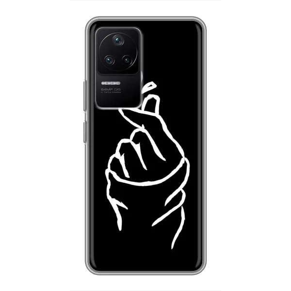 Чехол с рисунком «Сердце на черном» для Xiaomi POCO F4 (5G) Чехол с рисунком «Сердце на черном» для Xiaomi POCO F4 (5G)