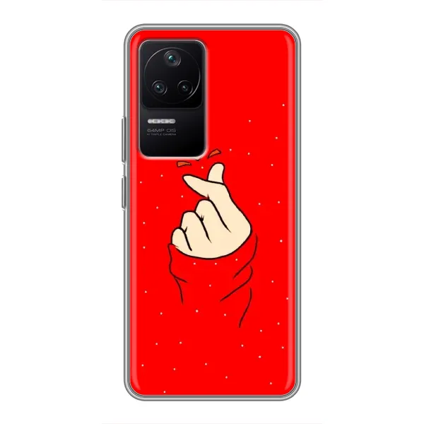 Чехол с рисунком «Сердце на красном» для Xiaomi POCO F4 (5G) Чехол с рисунком «Сердце на красном» для Xiaomi POCO F4 (5G)
