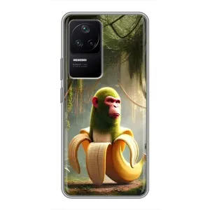Чехол с мемами тралалело тралала для Xiaomi POCO F4 (5G) (Шимпанзини бананини)