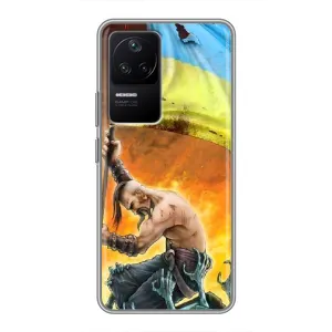 Чехол с картинкой (Патриотический КОЗАК) на Xiaomi POCO F4 (5G) (Сильный Козак)