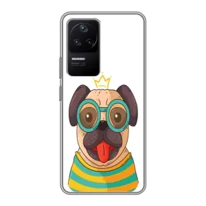 Бампер для Xiaomi POCO F4 (5G) с картинкой "Песики" (Собака Король)
