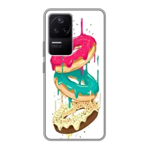 Чехол с изображением вкусной еды для Xiaomi POCO F4 (5G) (Сочные пончики)