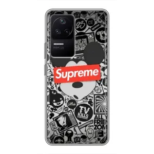 Чехол с Брендами одежды на Поко Ф4 (5G) (Supreme Маус)