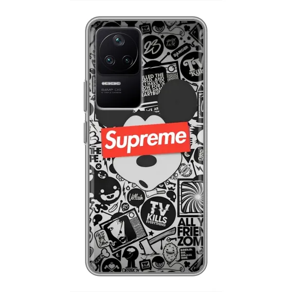 Чехол с рисунком «Supreme Маус» для Xiaomi POCO F4 (5G) Чехол с рисунком «Supreme Маус» для Xiaomi POCO F4 (5G)