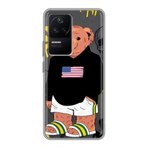 Чехлы Мишка Тедди для Поко Ф4 (5G)