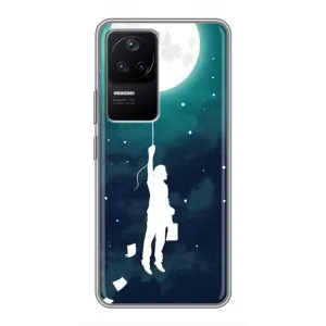Чехол (ТПУ) с планетами на Xiaomi POCO F4 (5G) (To The moon)