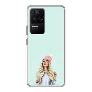 Силіконовый Чохол на Xiaomi POCO F4 (5G) з картинкой Модных девушек (В шапці)