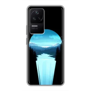 Летний Чехол на Xiaomi POCO F4 (5G) (Синий Водопад)