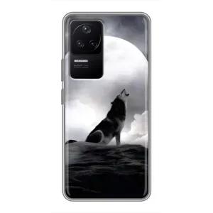 Чехол с Волком на Xiaomi POCO F4 (5G) (Волк и луна)