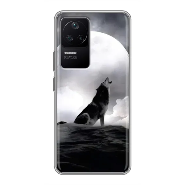 Чехол с рисунком «Волк и луна» для Xiaomi POCO F4 (5G) Чехол с рисунком «Волк и луна» для Xiaomi POCO F4 (5G)