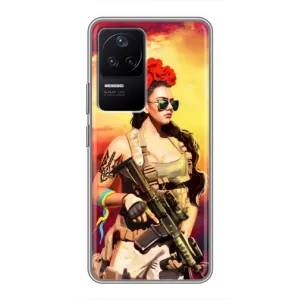 ЗСУ Чехлы (TPU) для Xiaomi POCO F4 (5G) (Женщина солдат)