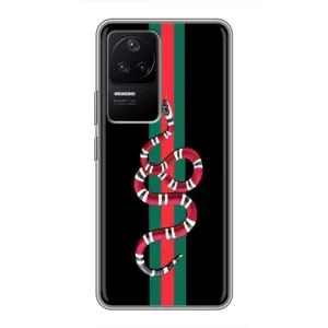 Чохли бренд ГУЧЧІ для Xiaomi POCO F4 (5G) (Змій Гуччі)