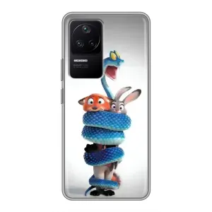 Силиконовый чехол с принтом Зоотрополіс для Xiaomi POCO F4 (5G) (Змея Зоо)