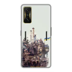 Чехлы на военную тематику для Xiaomi POCO F4 GT (Азовсталь)