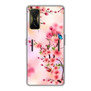 Чехол с принтом САКУРЫ на Xiaomi POCO F4 GT (Бабочки на сакуре)
