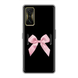Чехол банты для Xiaomi POCO F4 GT (Бант на черном)