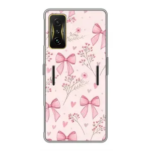 Чехол банты для Xiaomi POCO F4 GT (Банты с цветами)