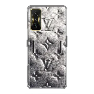 Текстурный Чехол Louis Vuitton для Поко Ф4 GT (Бежевый ЛВ)