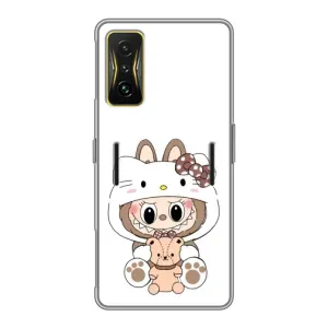 Чохол з принтом Лабубу для Xiaomi POCO F4 GT (Білий Лабубу)