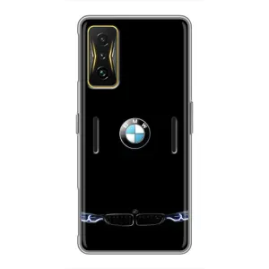 Силиконовый бампер с картинкой машины на Xiaomi POCO F4 GT (Черный BMW)