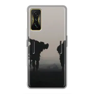 Чехлы на военную тематику для Xiaomi POCO F4 GT (Бой солдат)