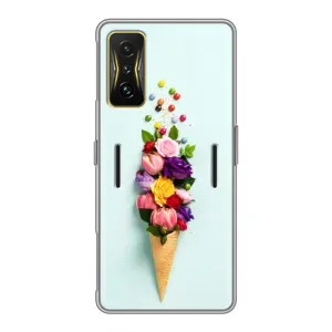 Чехлы с тематикой "ЦВЕТЫ" на Xiaomi POCO F4 GT (Цветок-мороженное)
