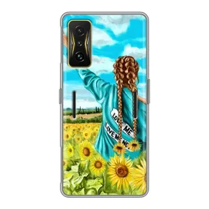 Чохол Стильні дівчата на Xiaomi POCO F4 GT (Дівчина на полі)
