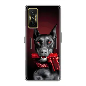 Чехол ДОБЕРМАН для Xiaomi POCO F4 GT (Доберман злой)