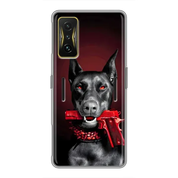 Чехол с рисунком «Доберман злой» для Xiaomi POCO F4 GT
