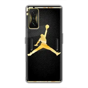 Силиконовый Чехол Nike Air Jordan на Поко Ф4 GT (Джордан 23)